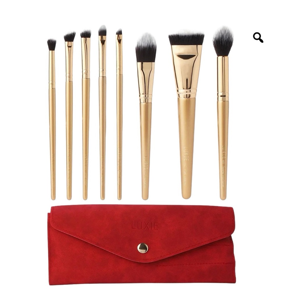 LUXIE Glitter and Gold Brush Set